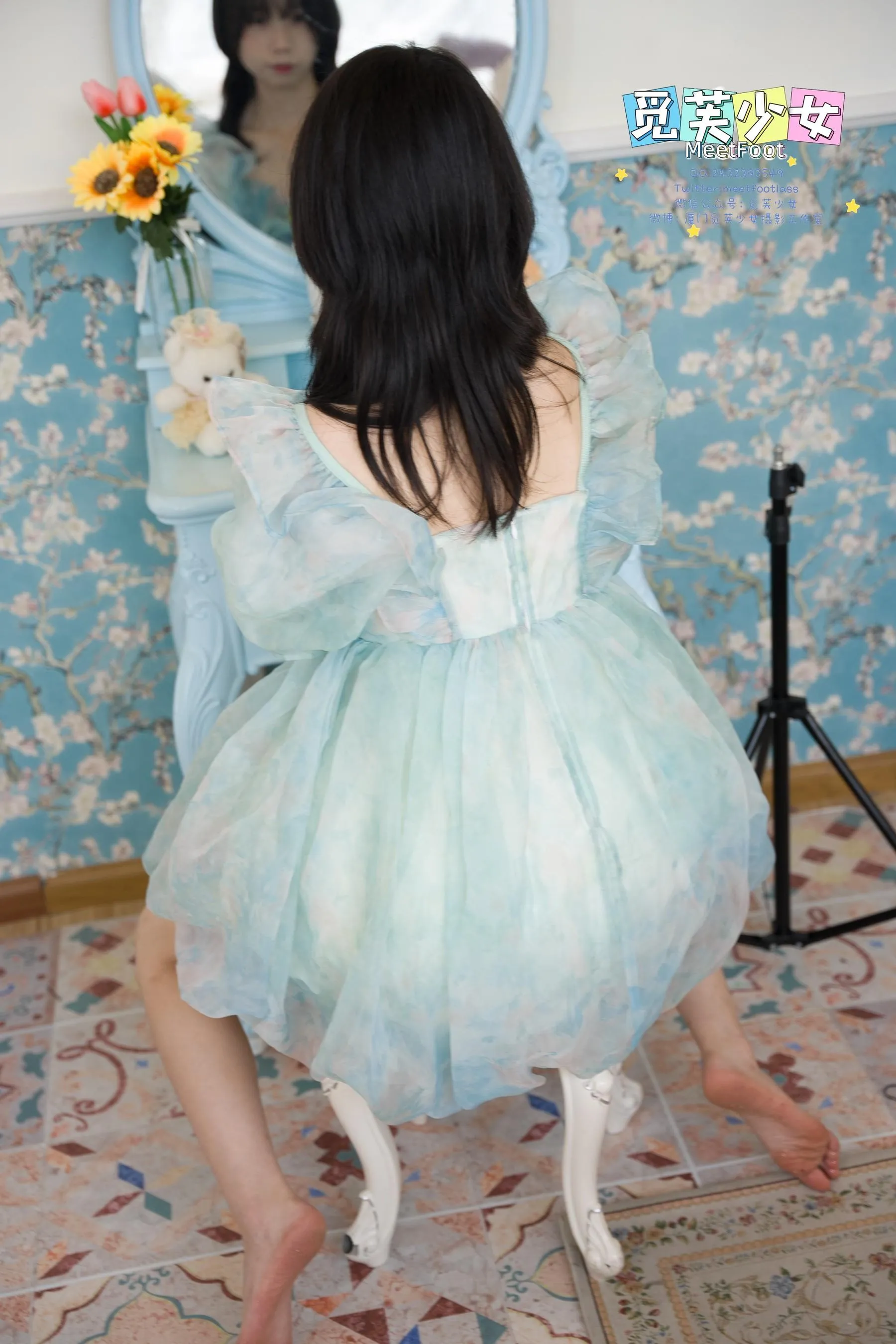 觅芙少女 NO.033 小婉-一袭蓝色纱裙构筑今晚浪漫的梦境-PIC [249P]插图9